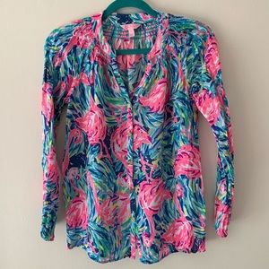 Lilly Pulitzer Button Front Elsa Top
